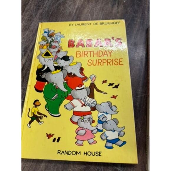 "BABAR" SET OF 4 VTG Children's Books Elephant Adventure Baby Shower Made in USA - Picture 6 of 16